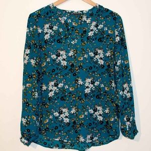 Adrianna Papell Floral print long sleeve  blouse